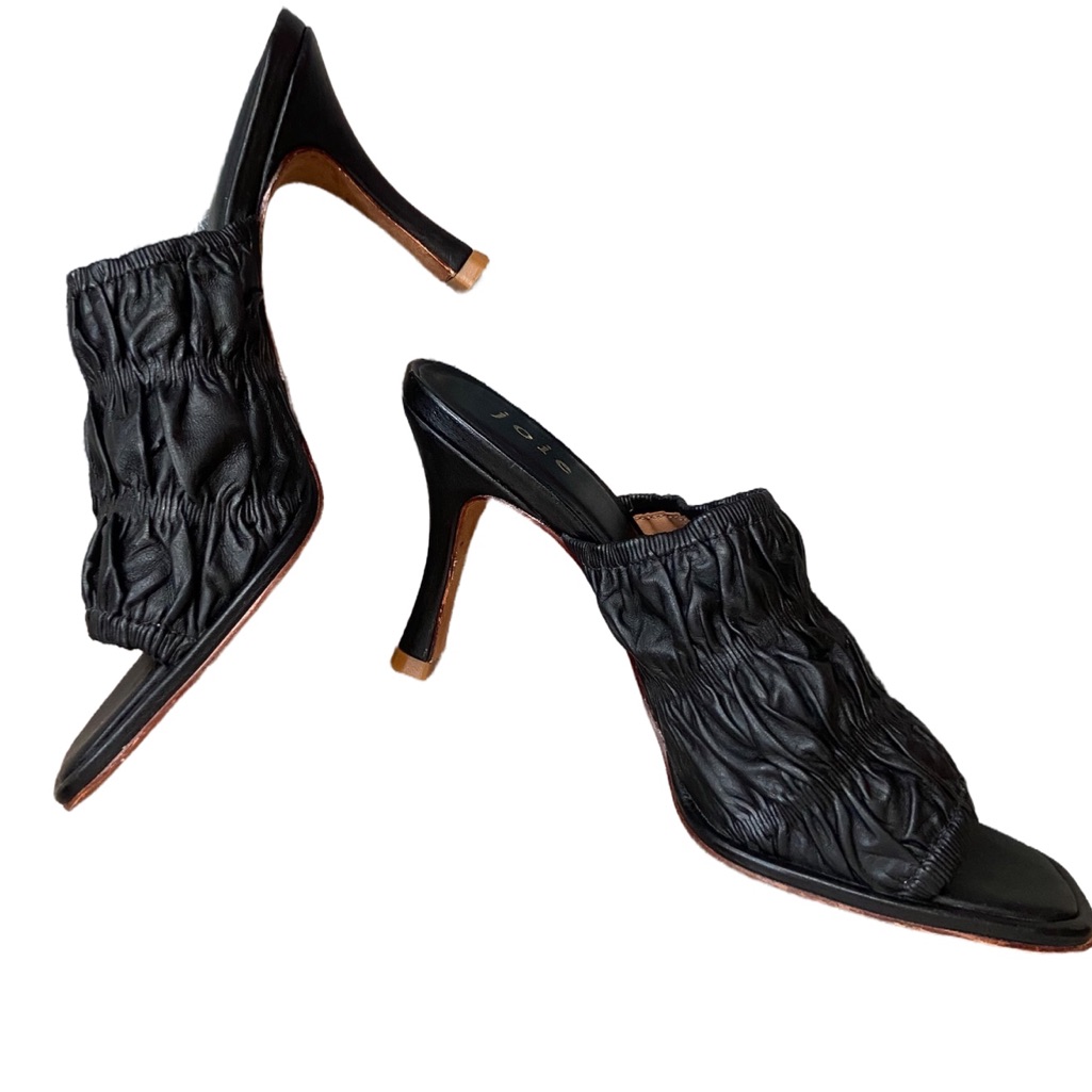 Joie Slide, Lisa, Black Leather, Size 7